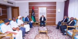 لقاء رئيس المجلس الأعلى للدولة بوفد من مكون التبو بمدينة مرزق