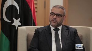 جانب من لقاء رئيس المجلس الأعلى للدولة السيد خالد المشري مع قناة الحوار التونسي